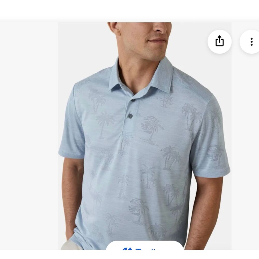 Tommy Bahama IslandZone Palm Coast Palmera Golf Polo Shirt Mens Large